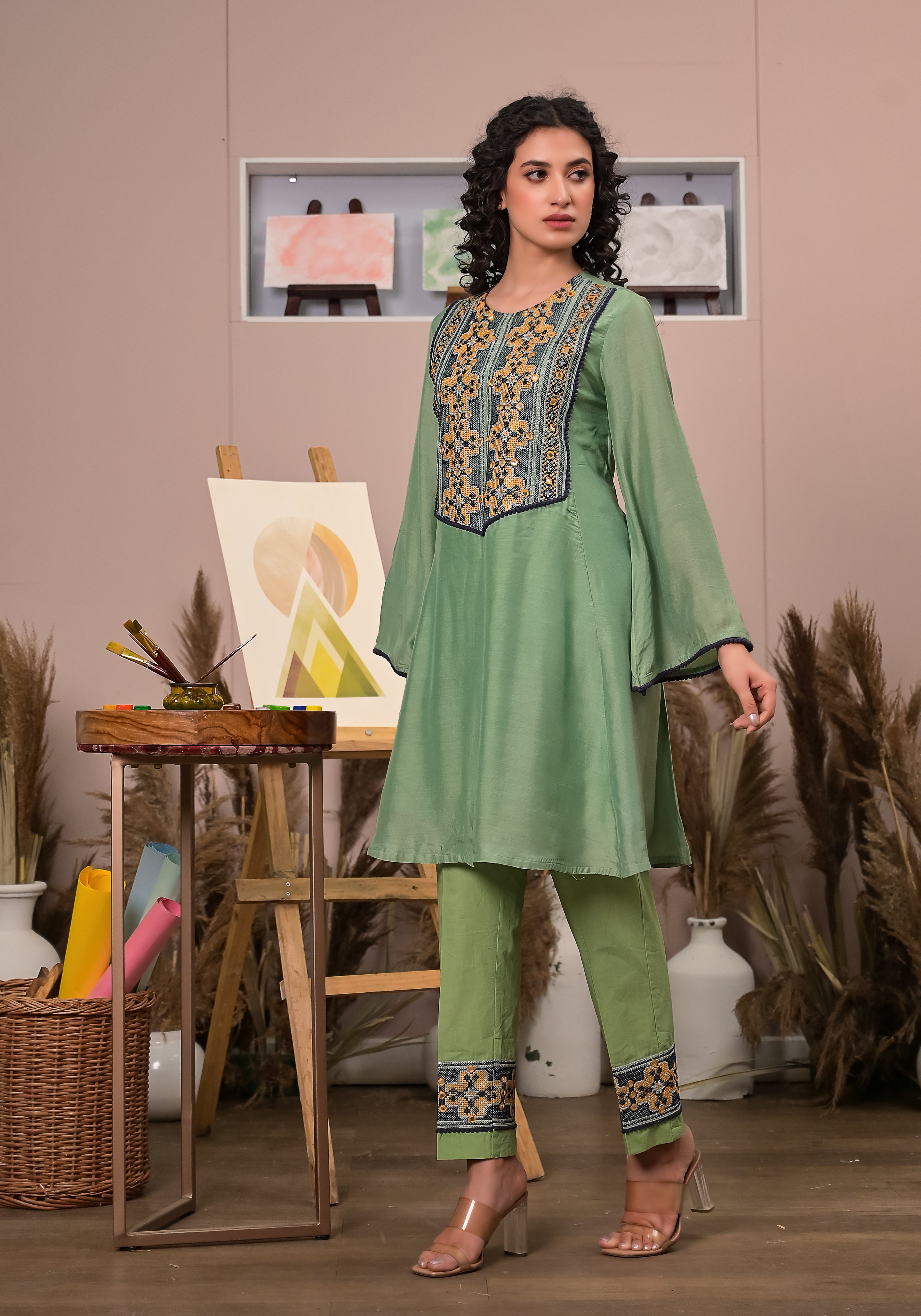Pista Green Patch Co-Ord (Set of 2)