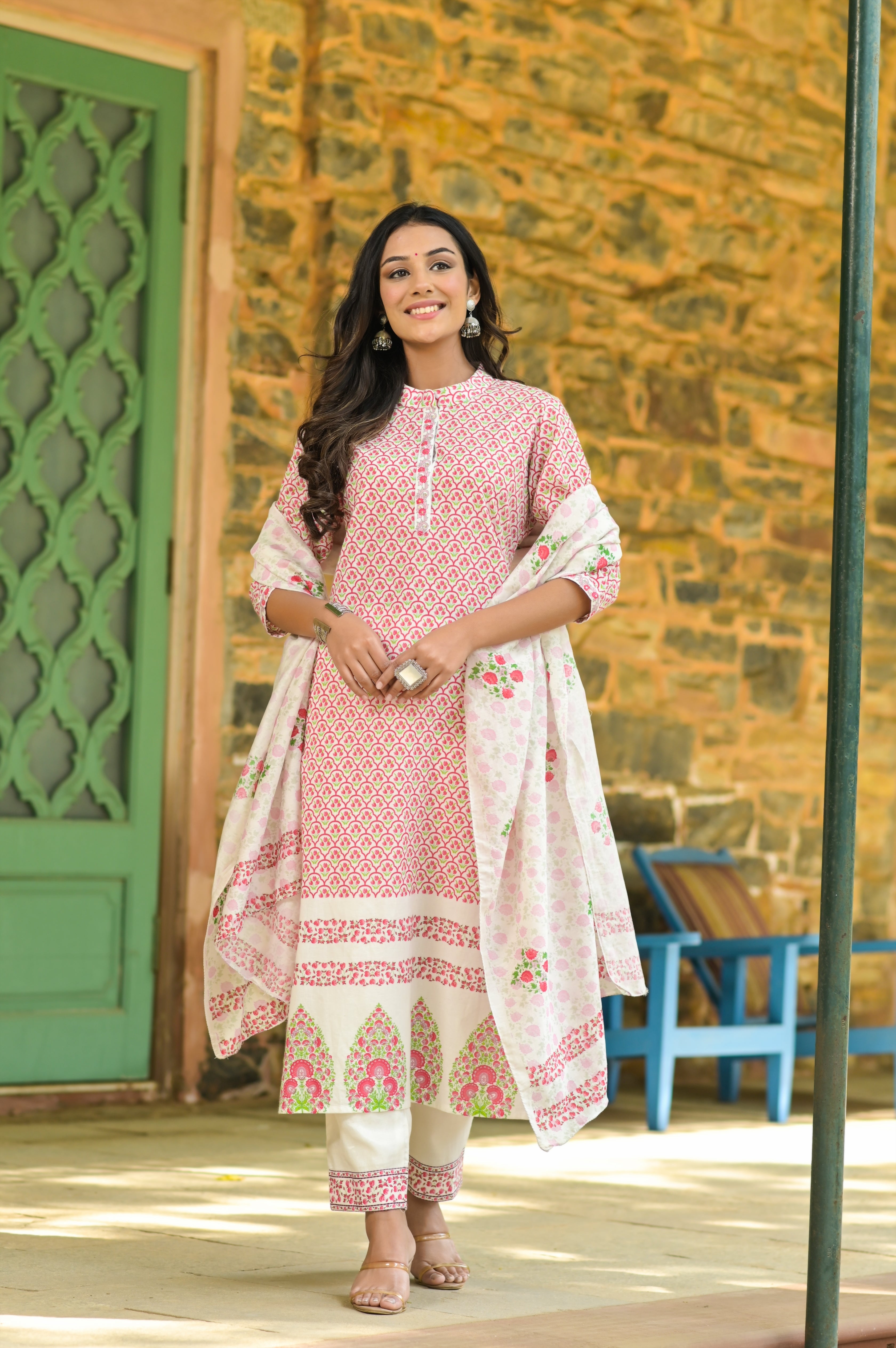 Jharokha Placement Kurta Set-2pcs