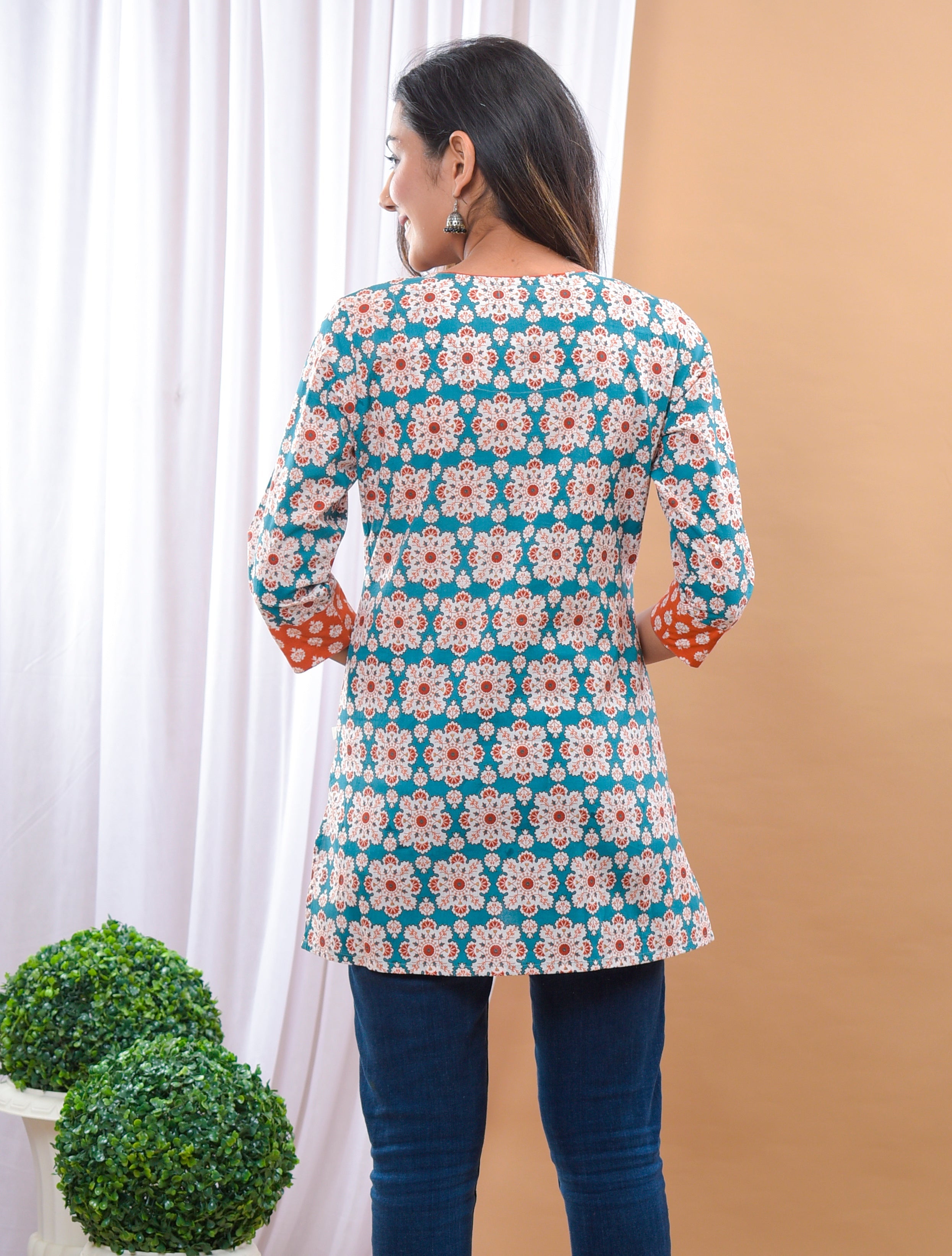 Blue Jaal Kurti