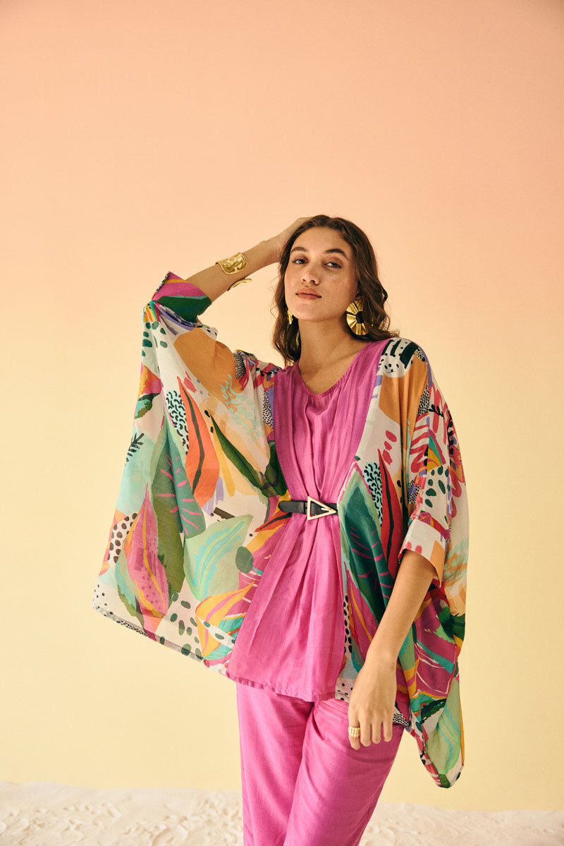 BELTED KAFTAN COORDSET WITH PANTS