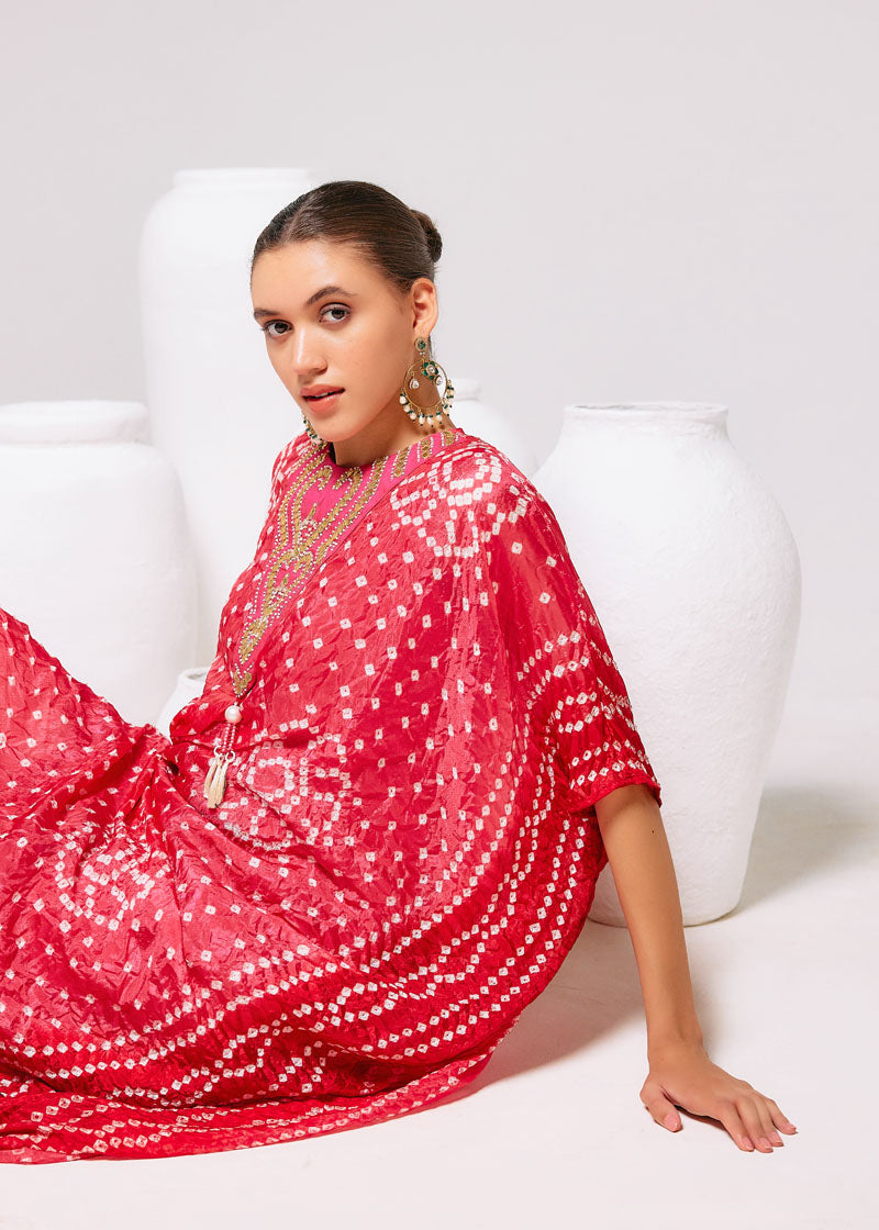 RED KAFTAN SET